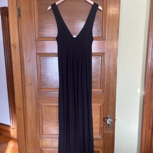 J. CREW black sleeveless V neck maxi dress S